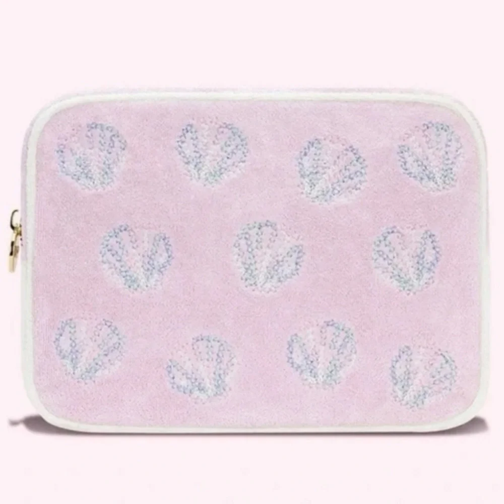 Stoney Clover Lane NWT SEASHELL embroidered TERRY Large POUCH